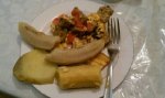 Ackee with soy-fish